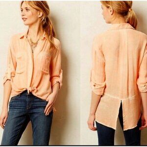 Cloth & Stone 100% Linen Skyscape Button Up Light Pink